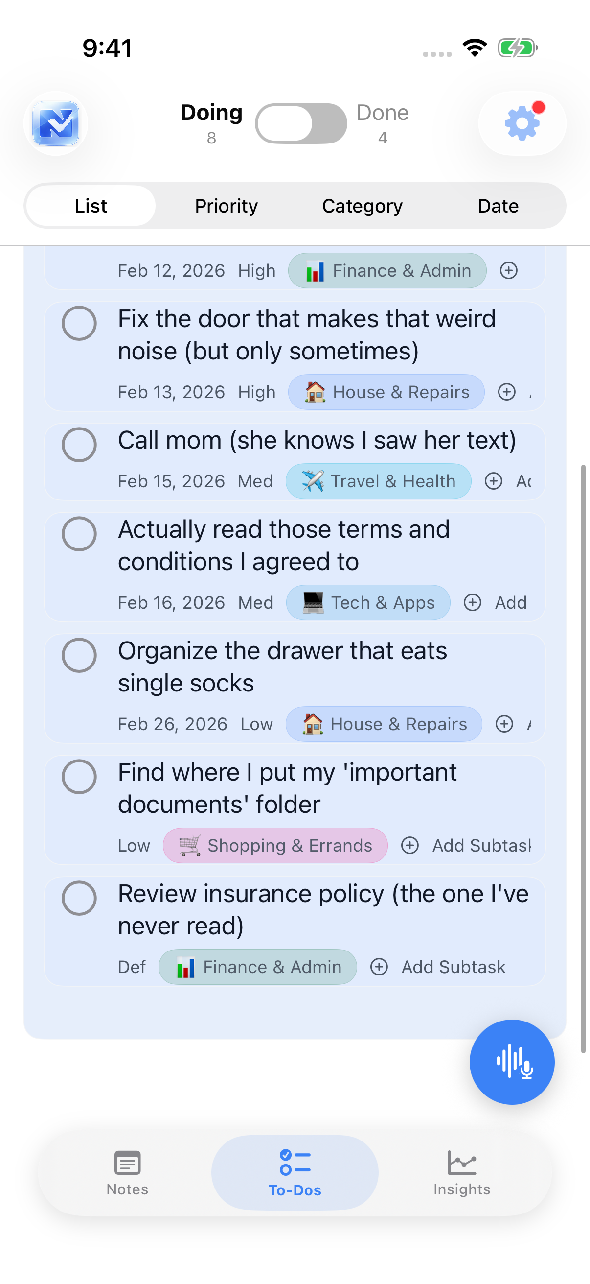 Notelayer to-do list